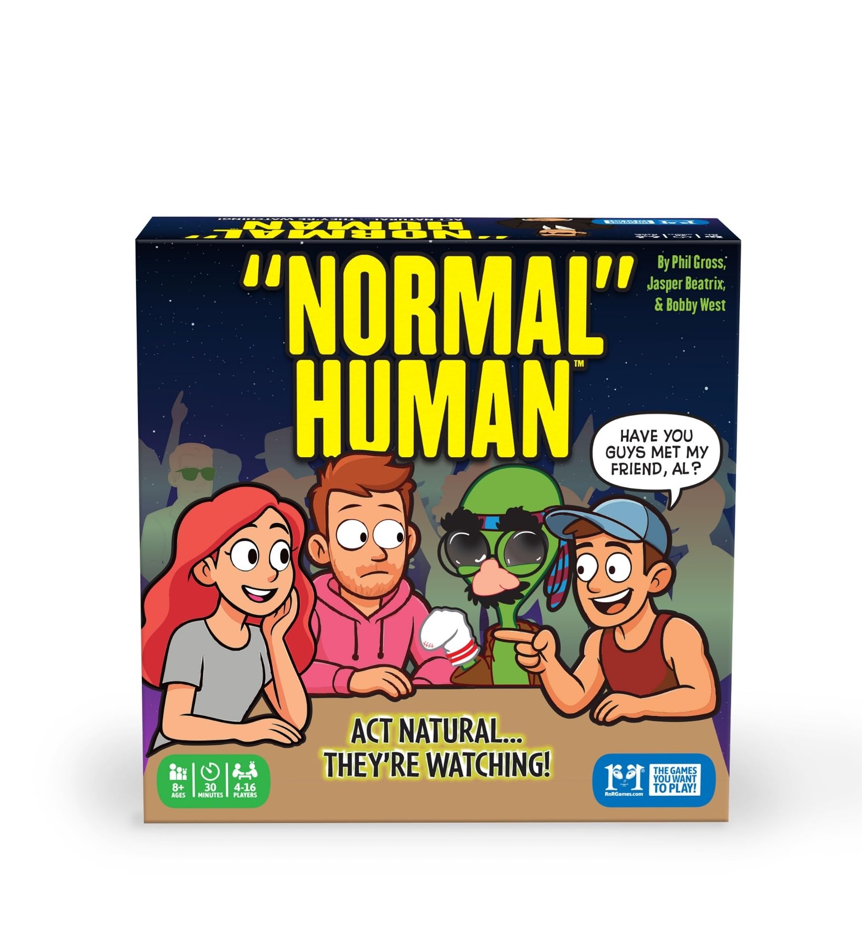 R&R Games Normal Human Card Game, Social Deduction Party Game for 4-16 Players, Ages 8+, 30 Minute Play Time