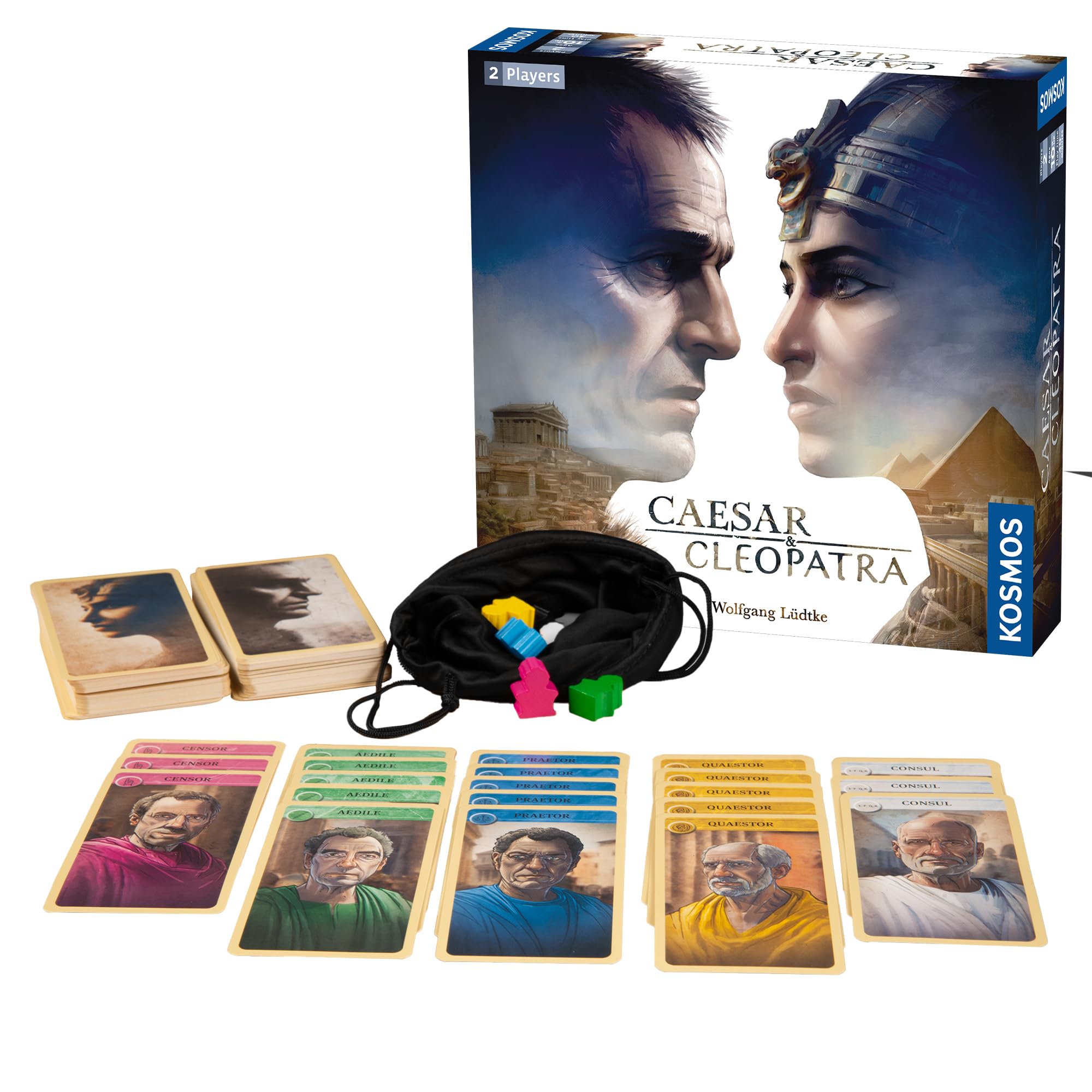 Caesar & Cleopatra Tactical Two-Player Game | Historical | Thames & Kosmos | Ages 10 & UP | 40 Minutes