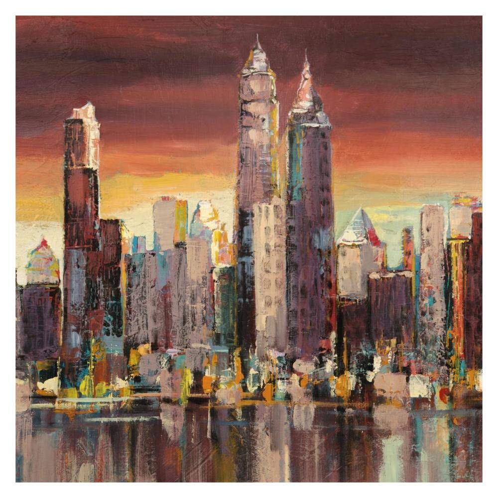 Sera su New York (detail)-Paper Art-32x32”