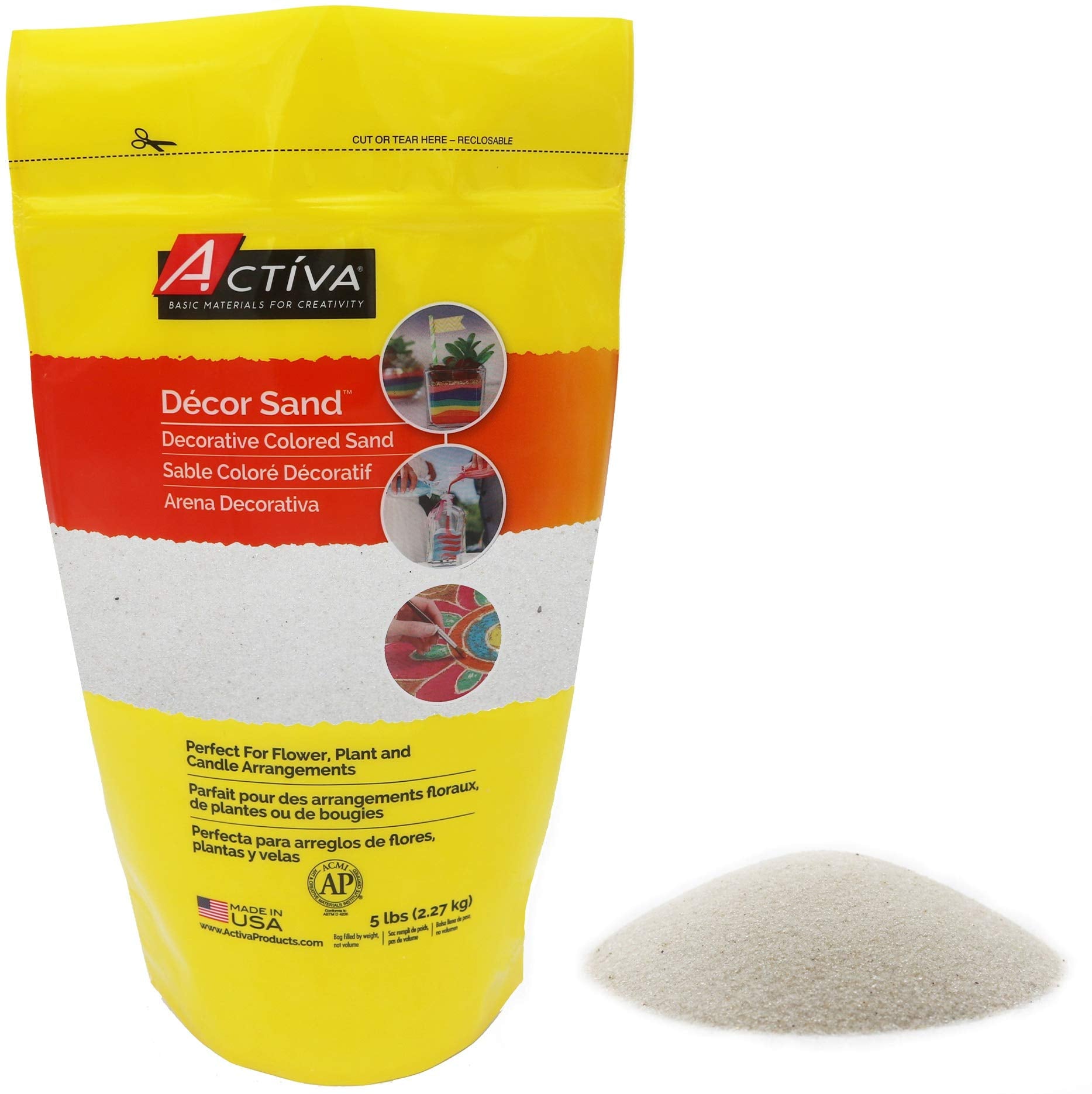 Activa Decor, 5-Pound, White Sand, 80 Fl Oz