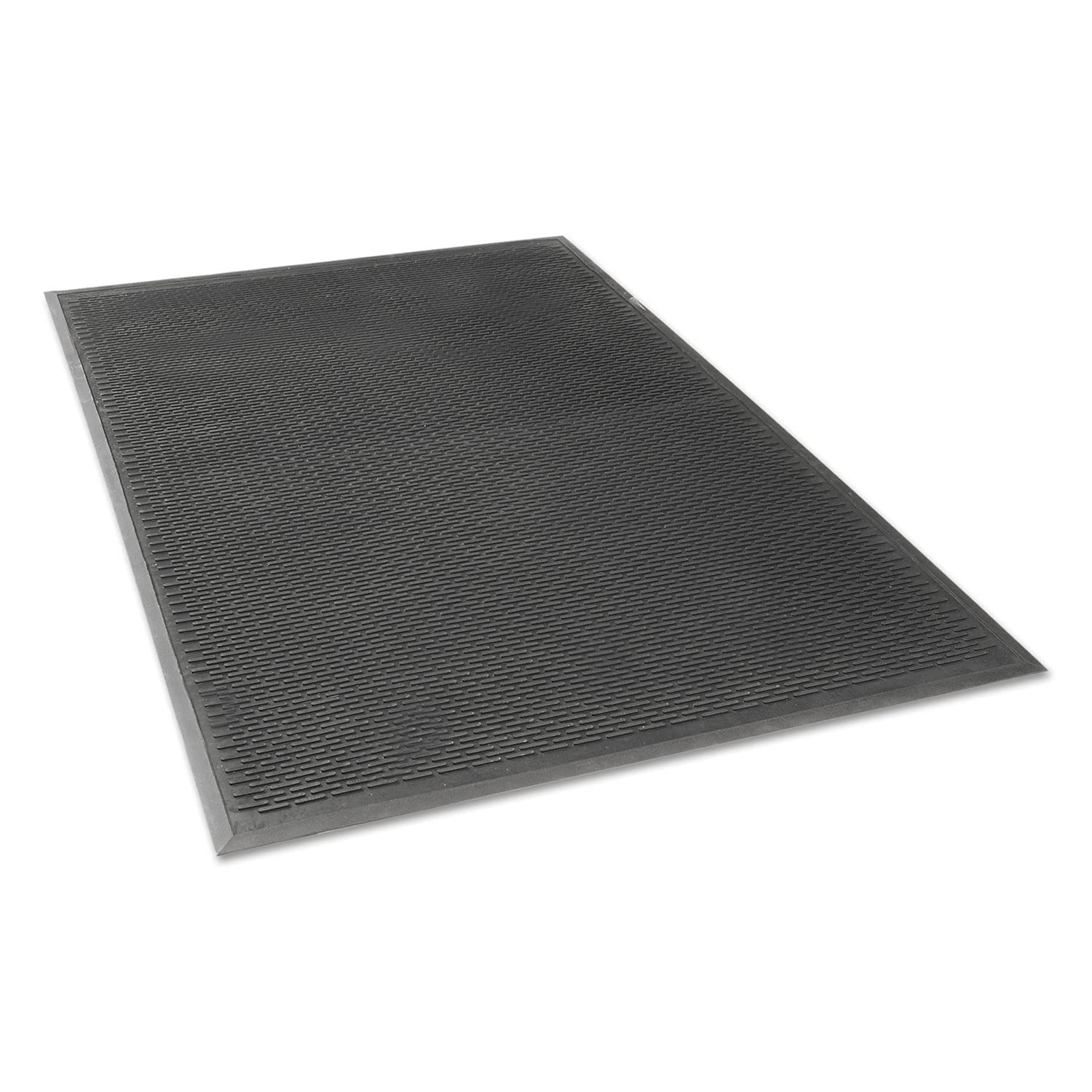 Tred Indoor/Outdoor Scraper Mat, Rubber - Black (Pack of 2)