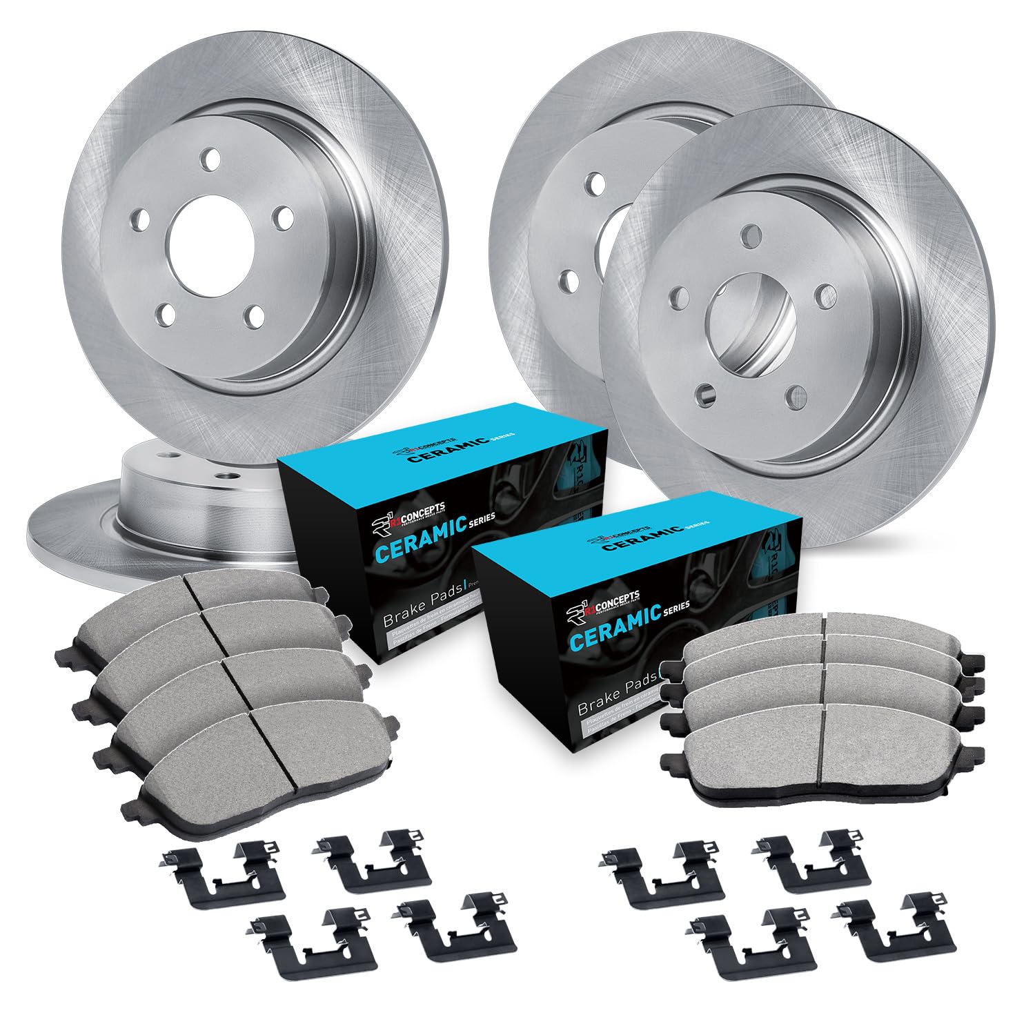 R1 Concepts Disc Brake Rotor Set with Ceramic Pads and Hardware WFWH2-63026