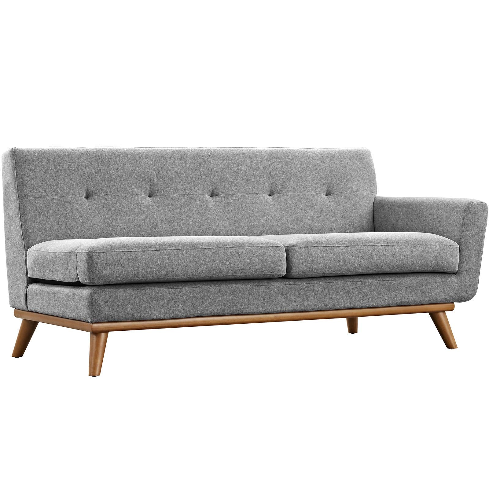Engage Right-Arm Upholstered Fabric Loveseat - Expectation Gray