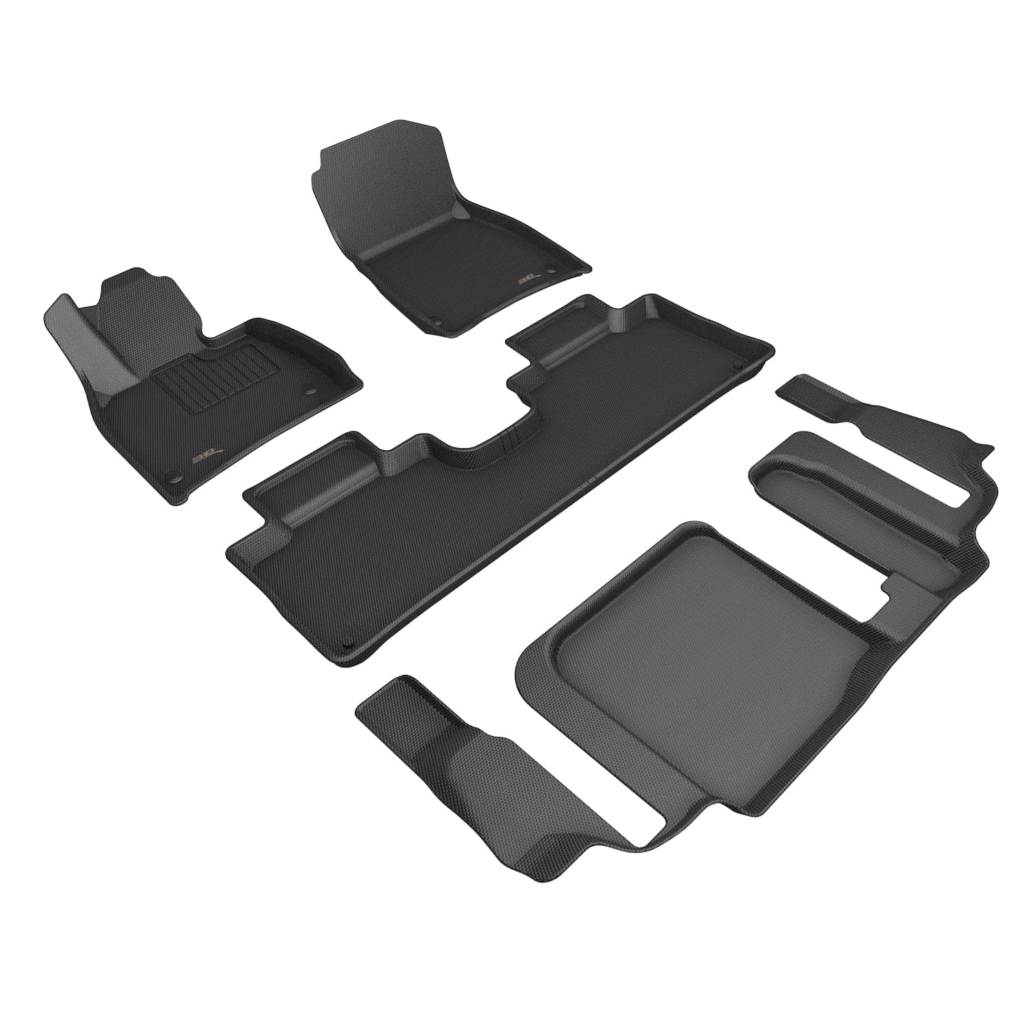 3D MAXpider Compatible with MERCEDES-BENZ EQS SUV 7-SEAT 2023-2026 KAGU BLACK R1 R2 R3