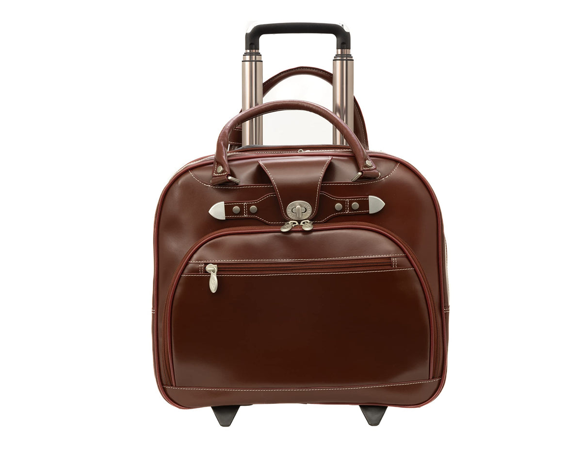 Mckleinusa Wheeled Ladies' Laptop Briefcase, Red