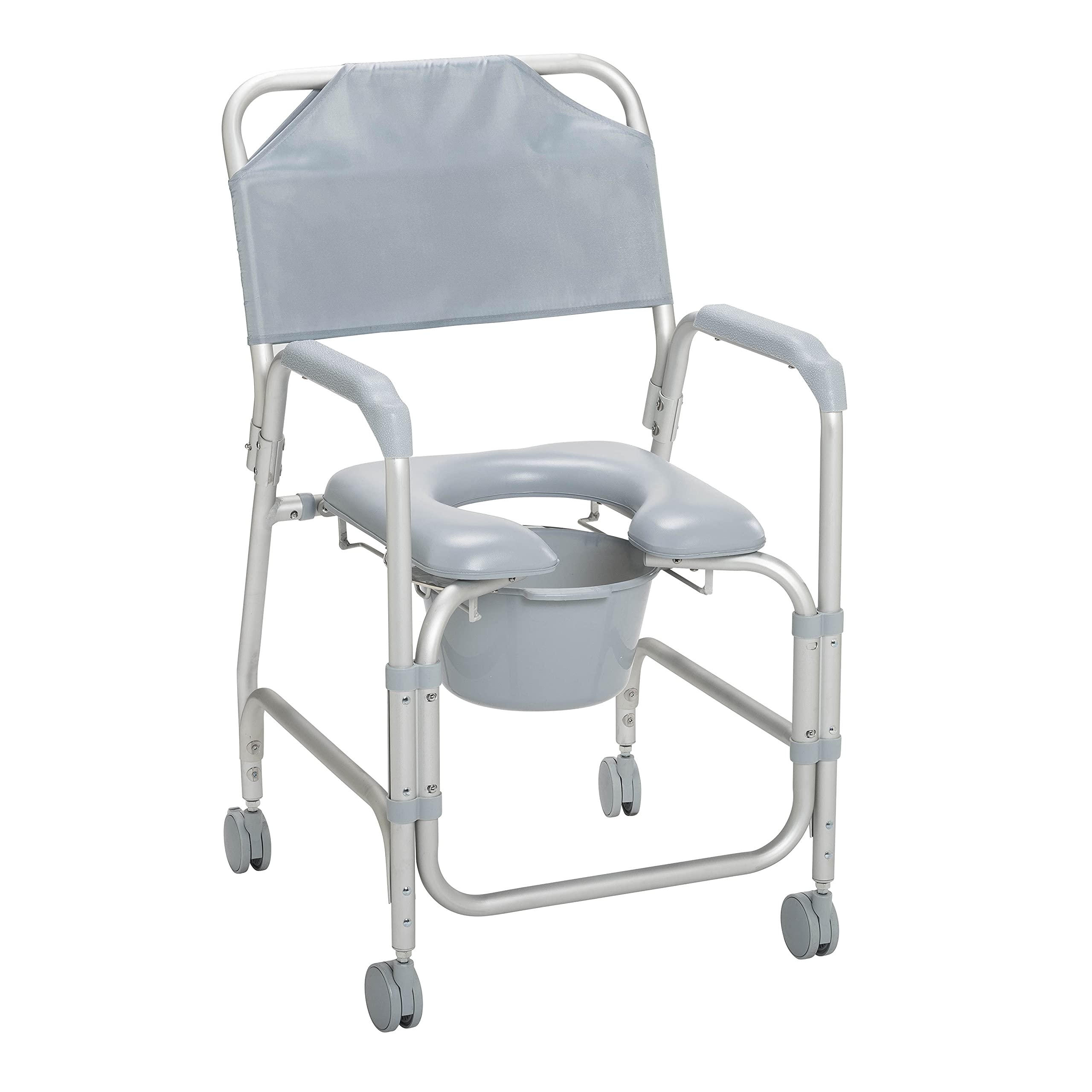 Drive Medical K. D.  Aluminum Shower Chair/Commode with Casters