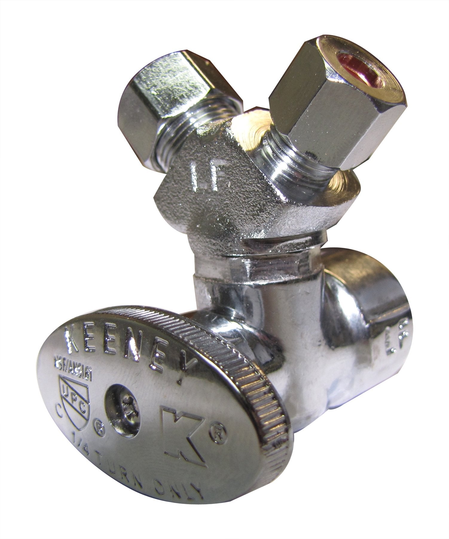 Plumb Pak Pp2902Vlf 3-Way Stop Valve, 12 X 38 X 14 In, Fip X Compression, Chrome Plated