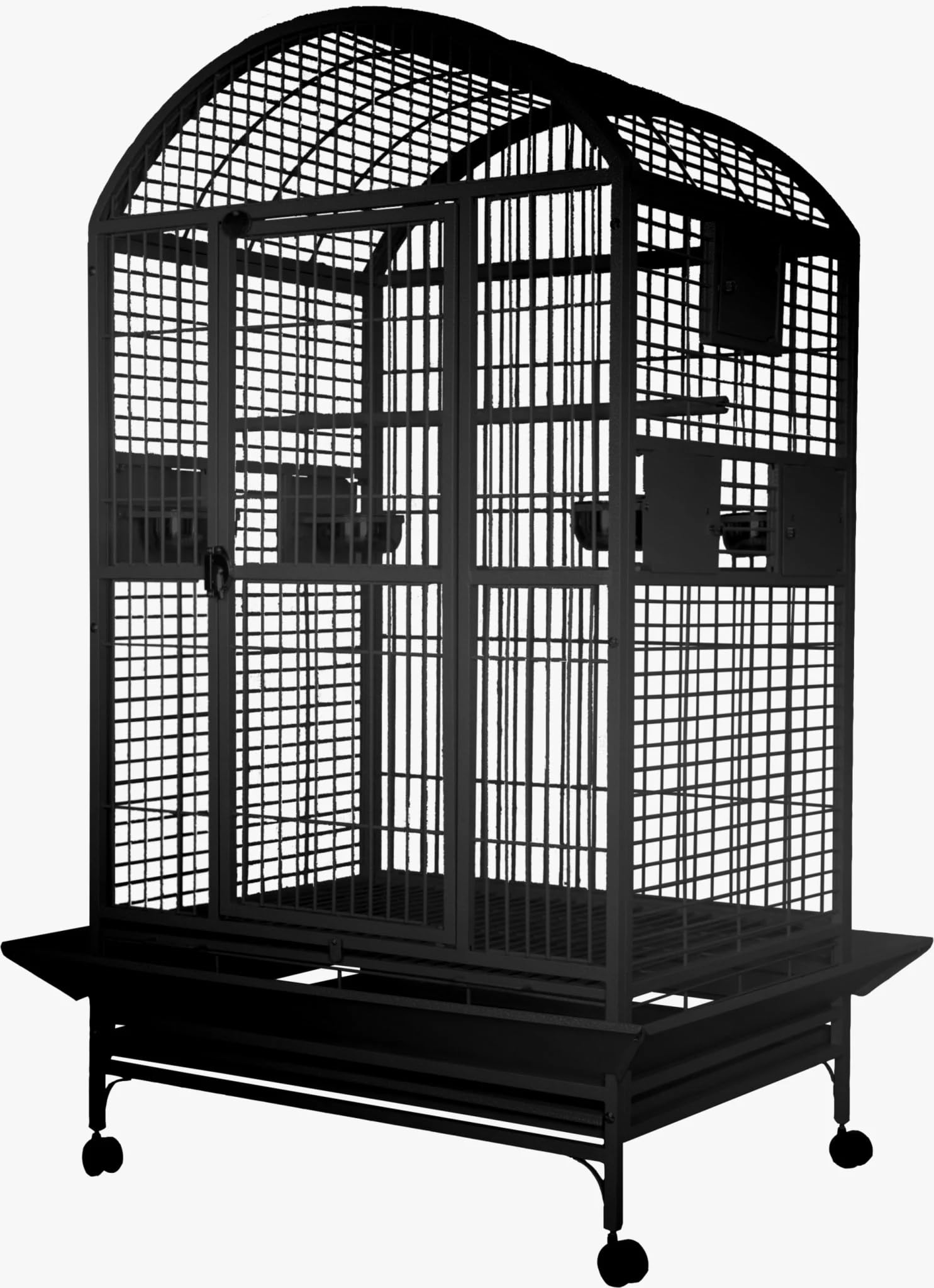 40x30″ Dome Top Cage with 1″ Bar Spacing 9004030 Black″