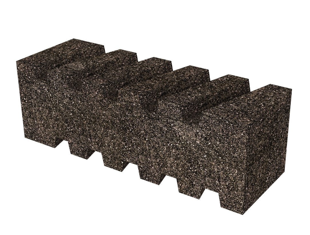 Bon 12-178 Rub Brick - Fluted 6-inch X 2-inch X 2-inch - 20 Grit