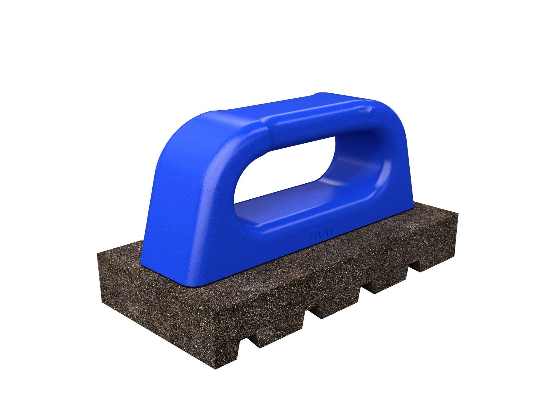 Bon 12-280 Rub Brick - Fluted 6-inch X 3-inch X 1-inch - 60 Grit - Plastic Handle
