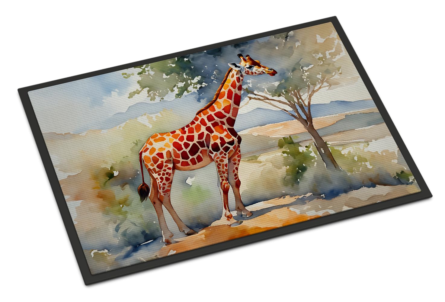 Carolines Treasures DAC2912JMAT Giraffe Doormat Front Door Mat Indoor Outdoor Rugs for Entryway, Non Slip Washable Low Pile, 24H X 36W