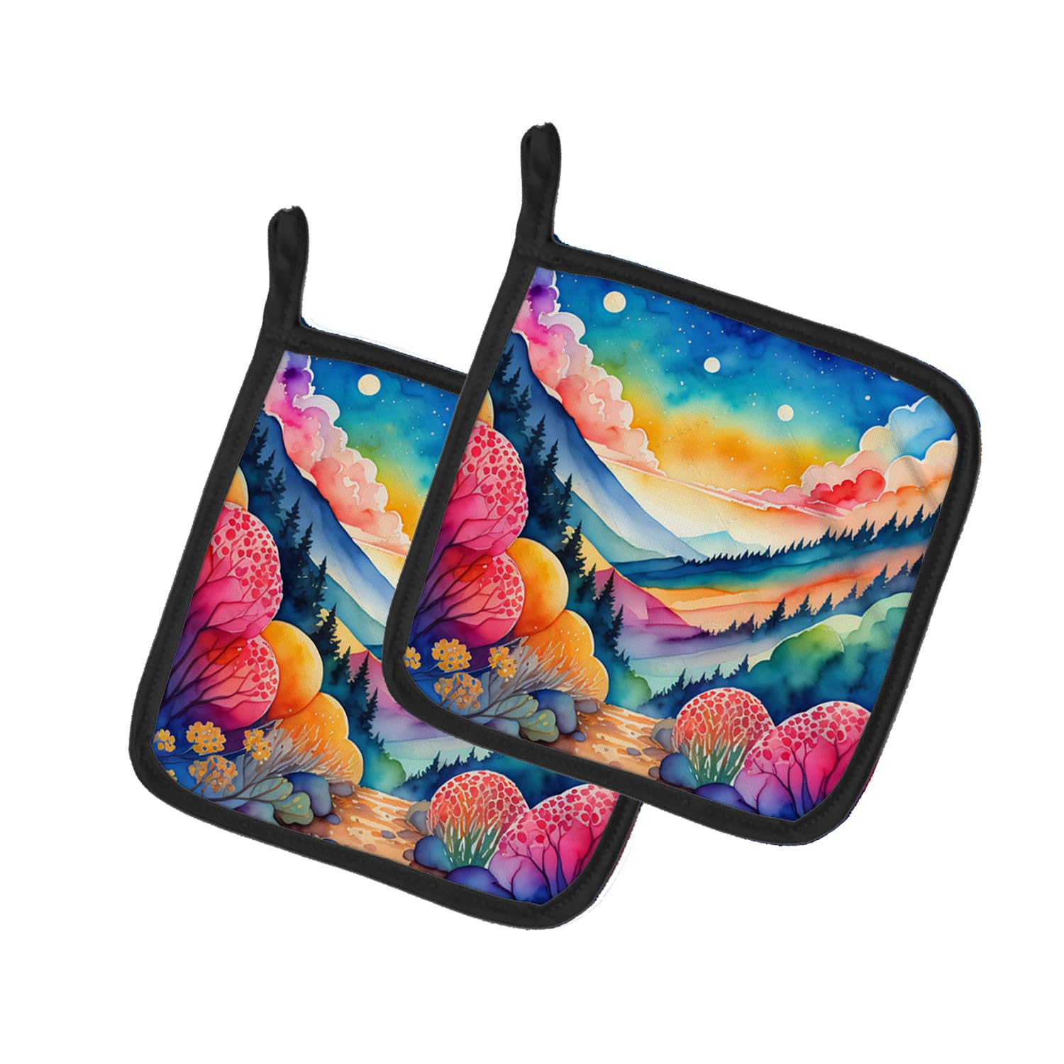 Colorful Brunia Pair of Pot Holders