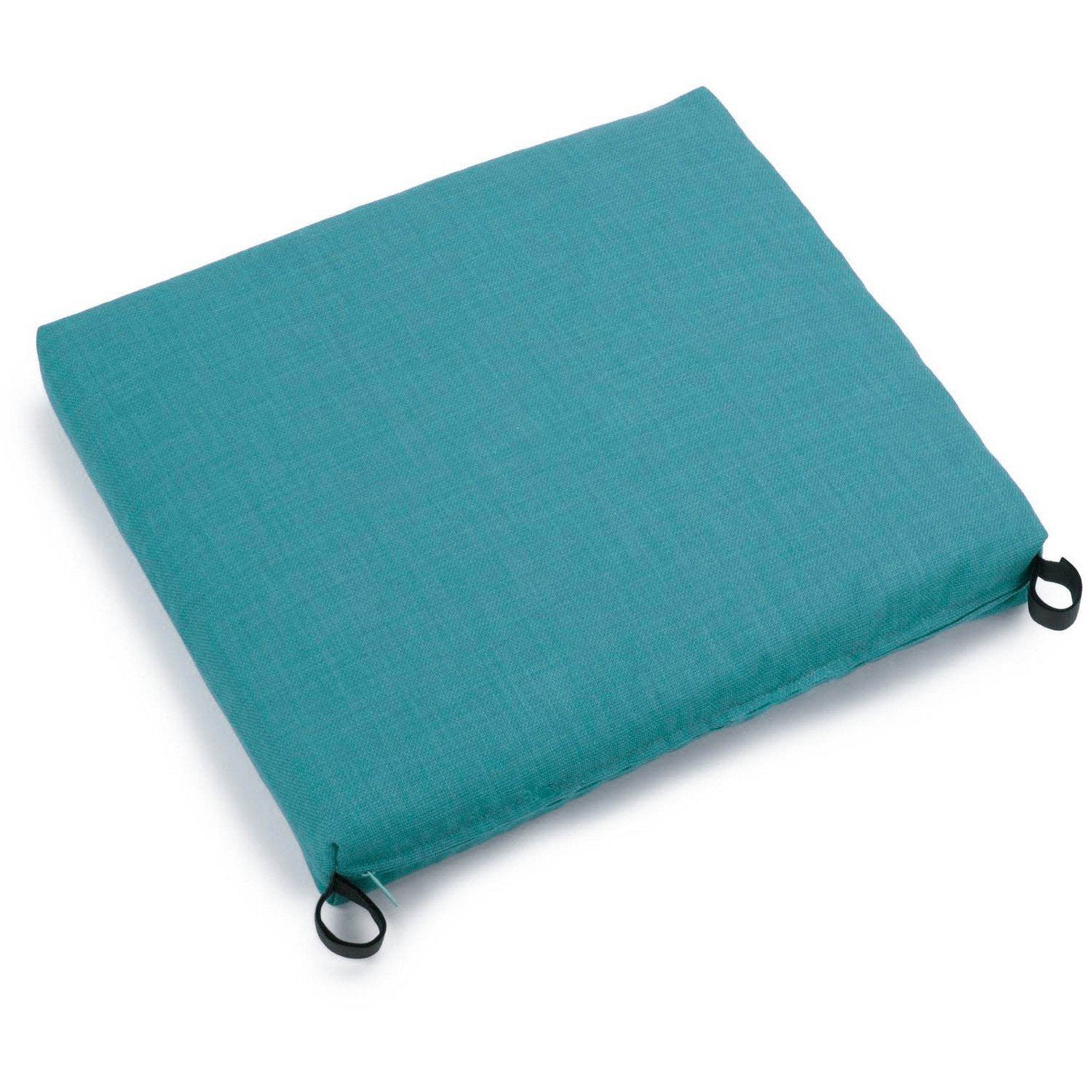 20-inch by 19-inch Spun Polyester Chair Cushion  - Aqua Blue