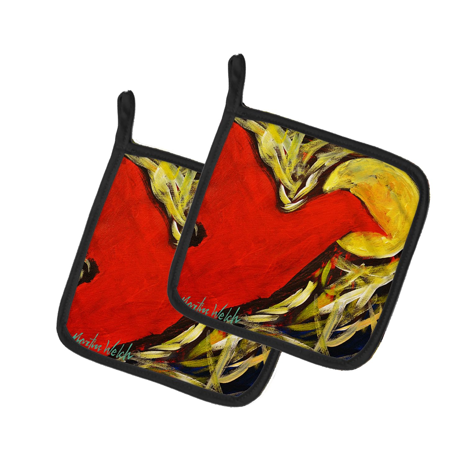 Crow at Midnight Pair of Pot Holders