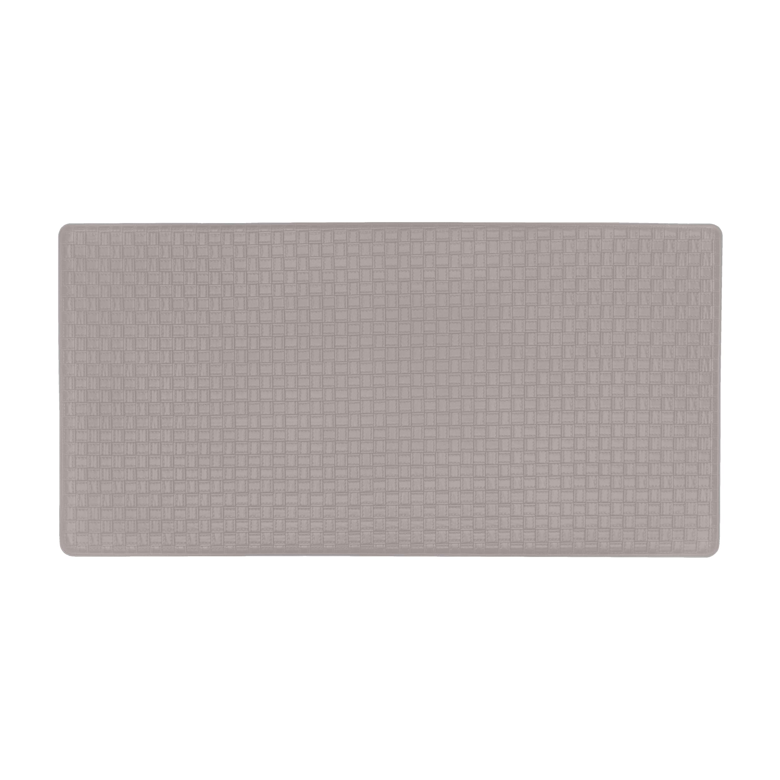 Woven-Embossed Faux-Leather Anti-Fatigue Mat - 20x39 - Grey