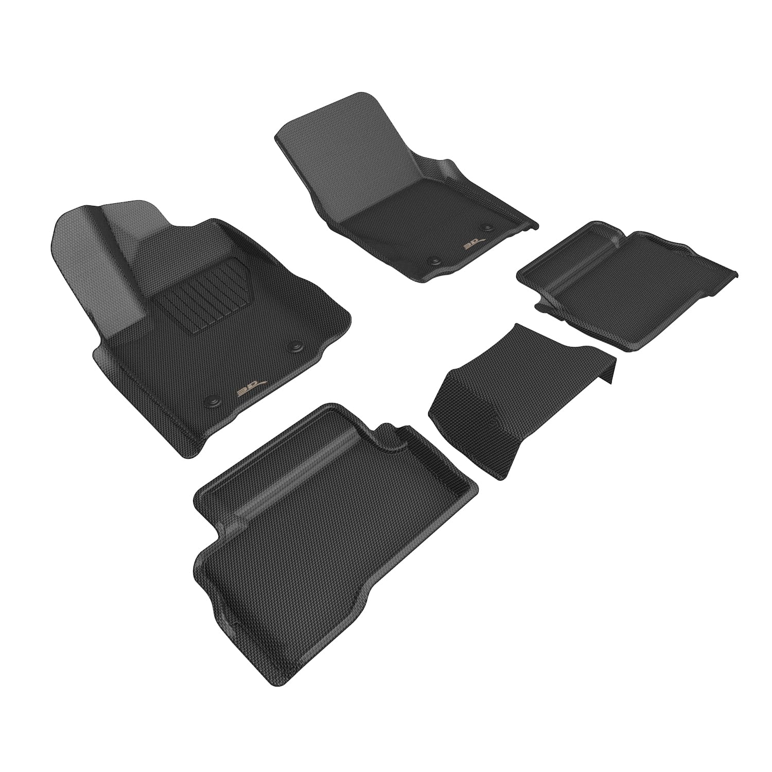 3D MAXpider Compatible with TOYOTA TACOMA GAS DOUBLE CAB 2024-2026 KAGU BLACK R1 R2