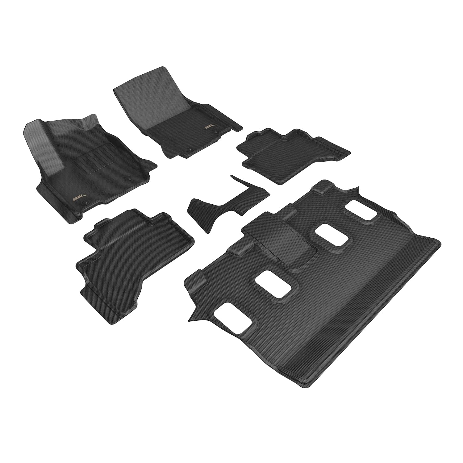 3D MAXpider Compatible with LEXUS GX 5-SEAT 2024-2026 KAGU BLACK R1 R2 UNDER 2ND ROW LINER (W COOL BOX)