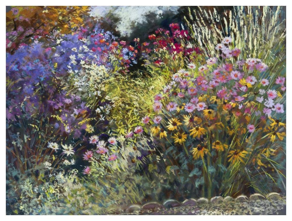 Evening in the Garden-Paper Art-50x38”