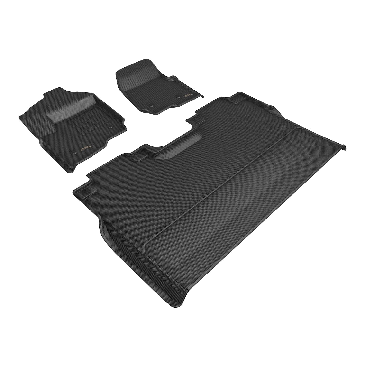3D MAXpider Compatible with FORD F-250/350/450/550 CREW CAB 2023-2026 BUCKET SEATS, KAGU BLACK R1 R2 (VINYL FLOOR, NO UNDERSEAT STORAGE)