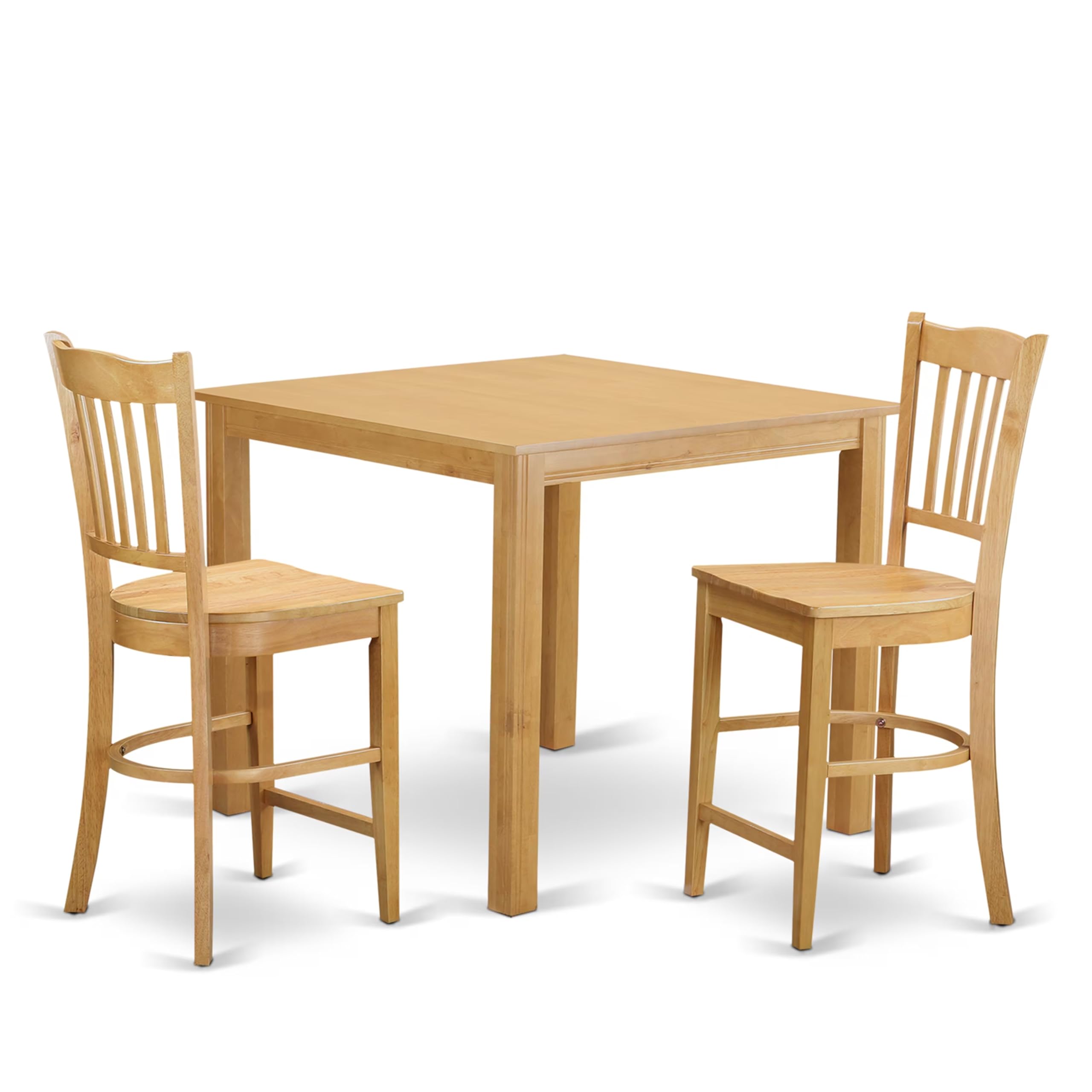 CFGR3-OAK-W 3 Pc counter height Dining room set- Table and 2 high Dining Chairs.