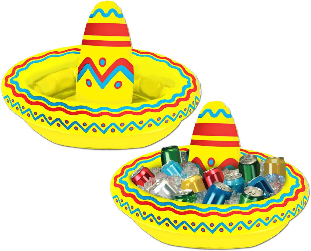 Inflatable Sombrero Cooler (Pack of 6)
