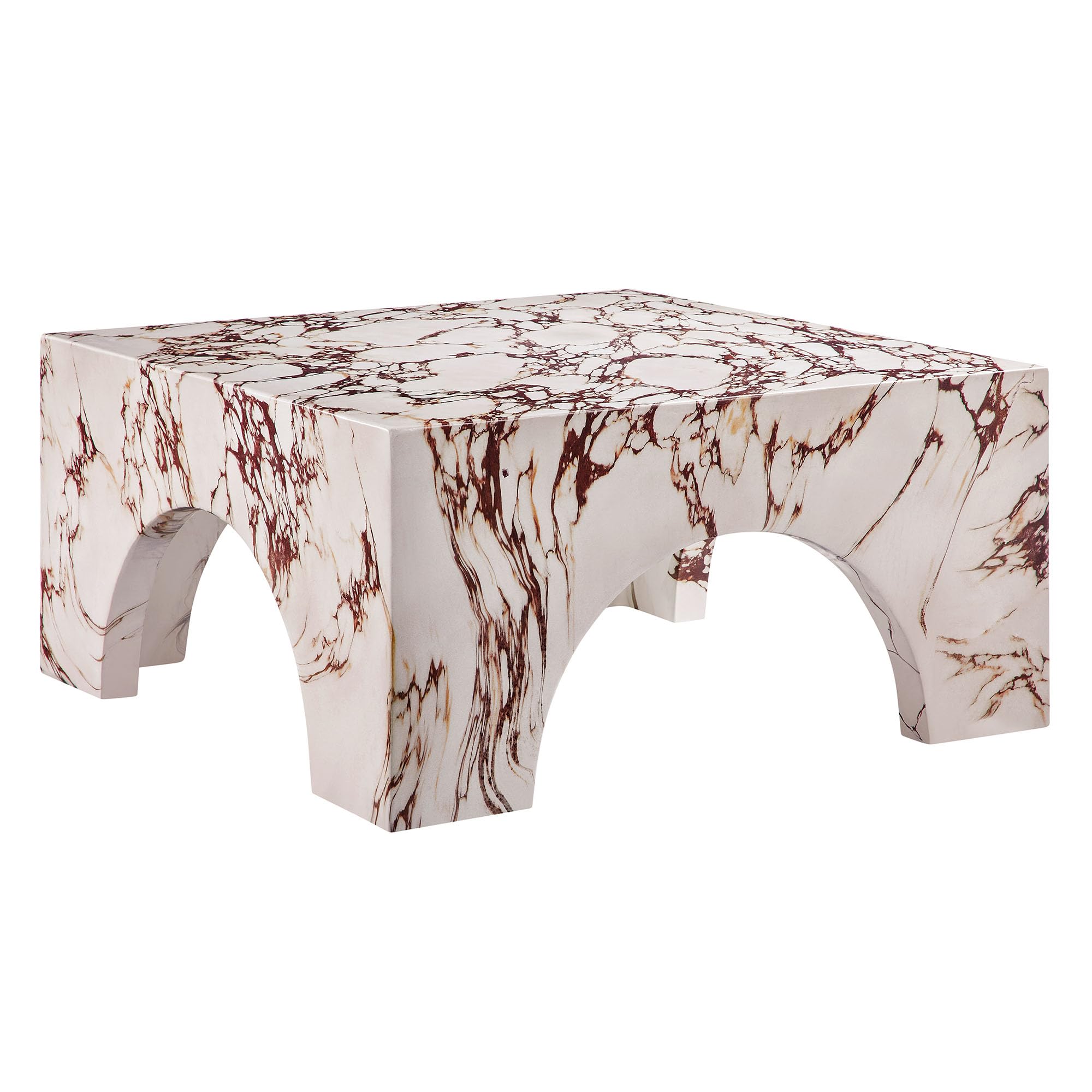 Valen Indoor - Outdoor Patio Arched Concrete Coffee Table by Modway