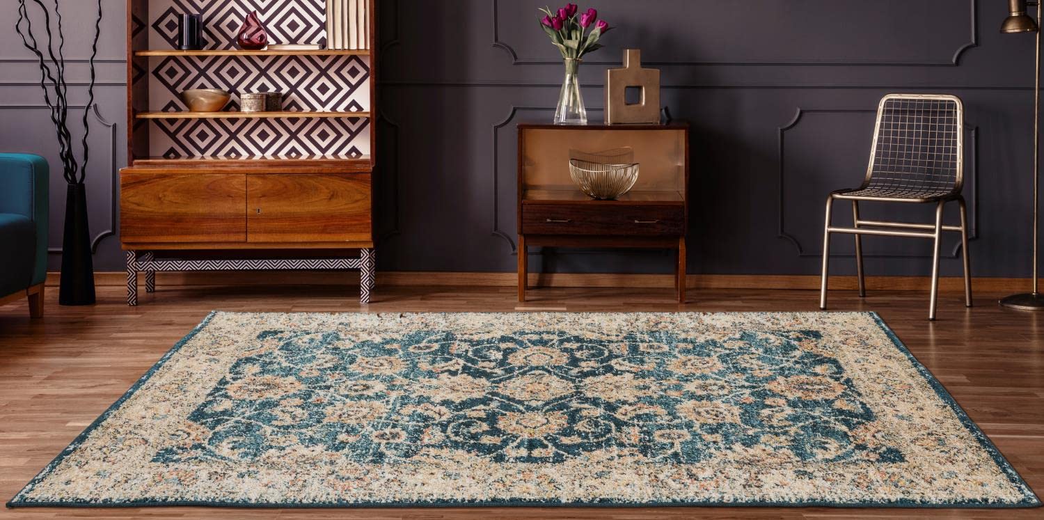 United Weavers Marrakesh Bey Cerulean 10x13 Rug 910 x 132