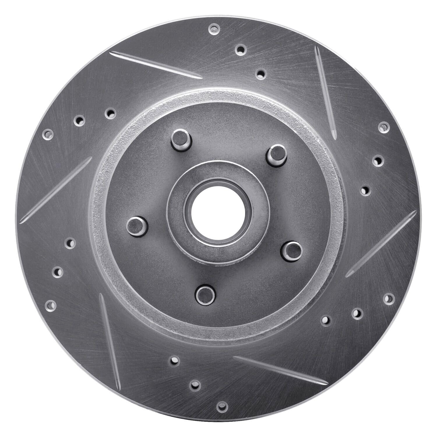 R1 Concepts Brake Rotor Drilled and Slotted Silver EDZ-54009R