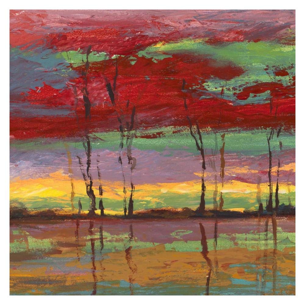 Tramonto sul bosco II-Paper Art-32x32”