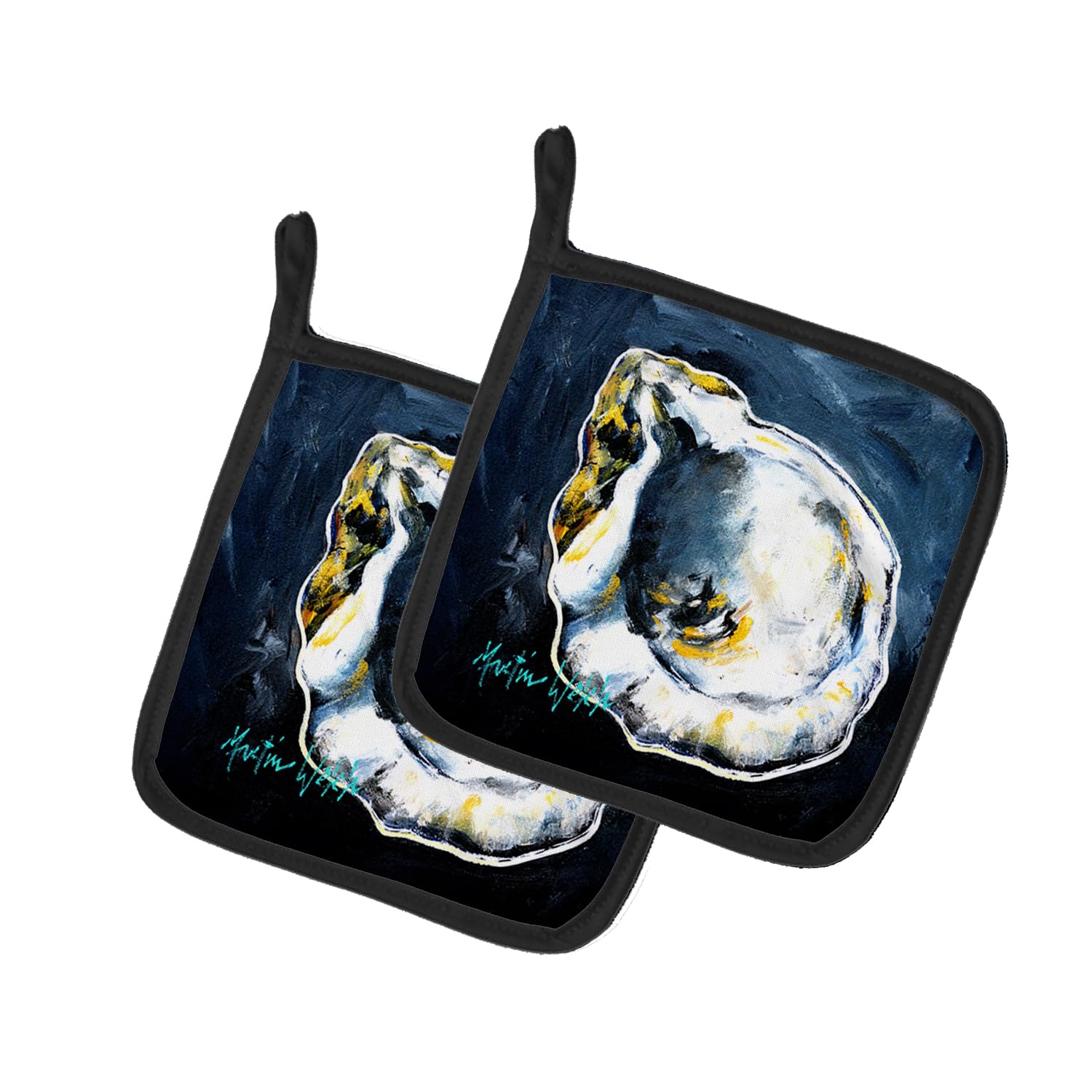 Blue Star Oyster Pair of Pot Holders