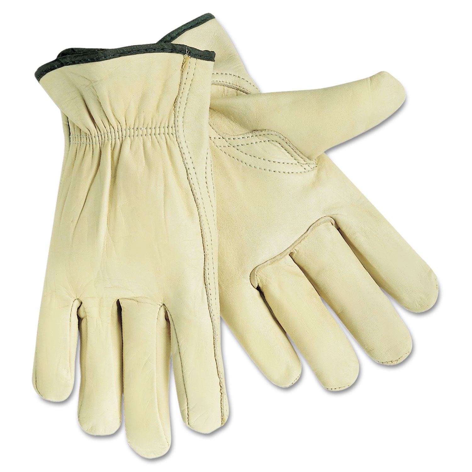 MCR Safety Full Leather Cow Grain Gloves ,GLOVES,COW DRIVER,XL,BG