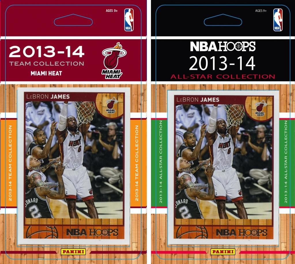 NBA Miami Heat Licensed 2013-14 Hoops Team Set Plus 2013-24 Hoops All-Star Set