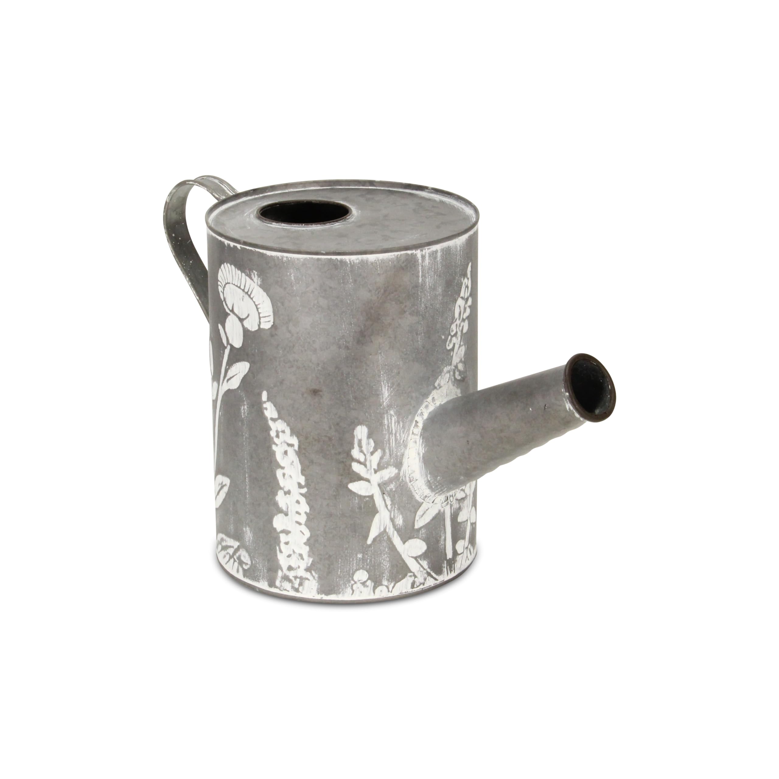 Marco Galvanized Garden Pattern Pitcher Decor - Large