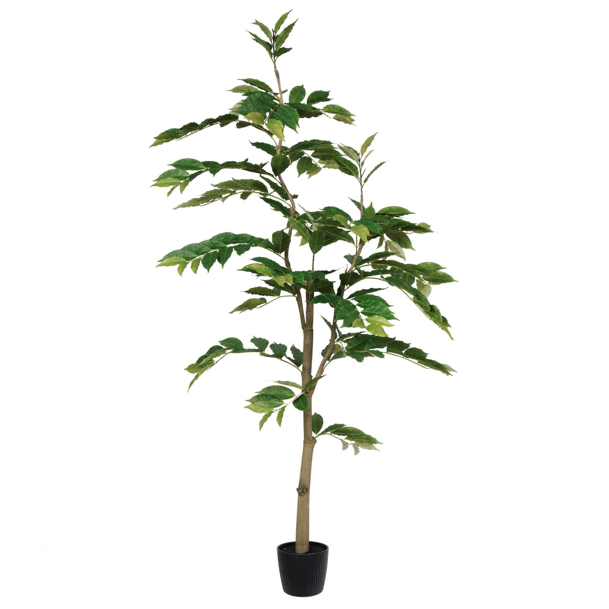 Casafoyer 6' Realistic Potted Artificial Nandina Tree - Indoor Faux Plant ( Pack of 2 )