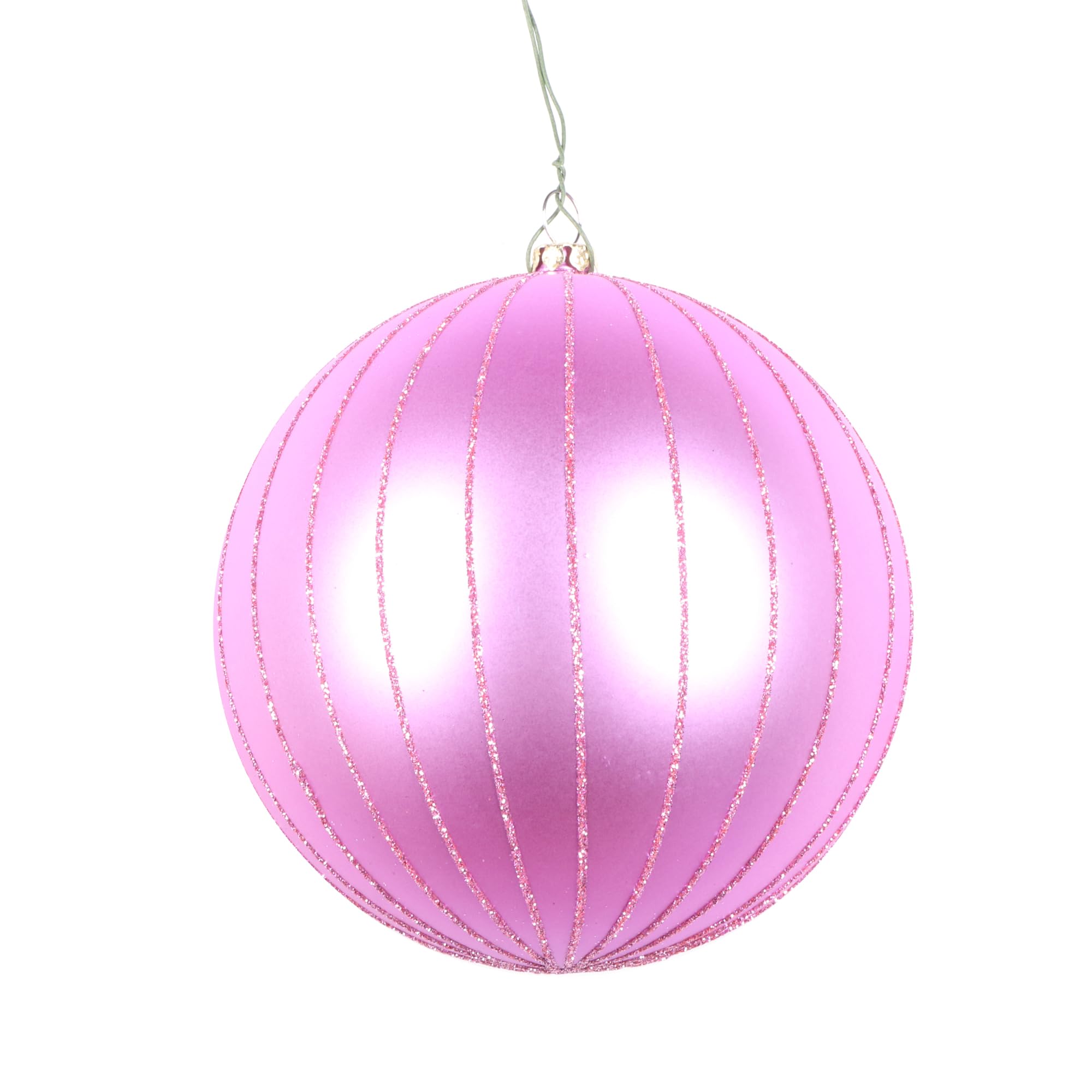 Casafoyer 5” Orchid Matte Glitter Ball Orn 4/bag - (Pack Of 2)