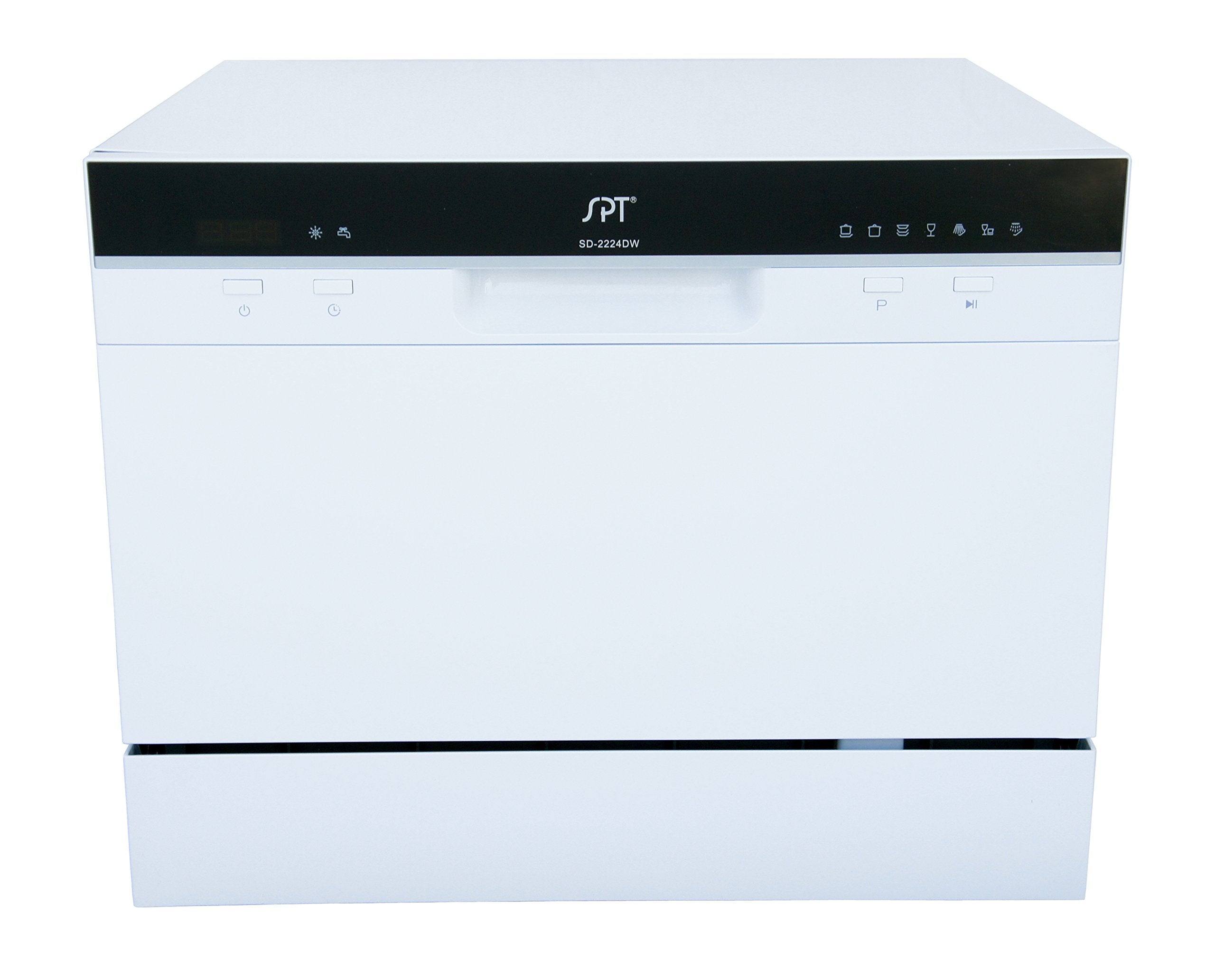 Countertop Dishwasher with Delay Start in White
