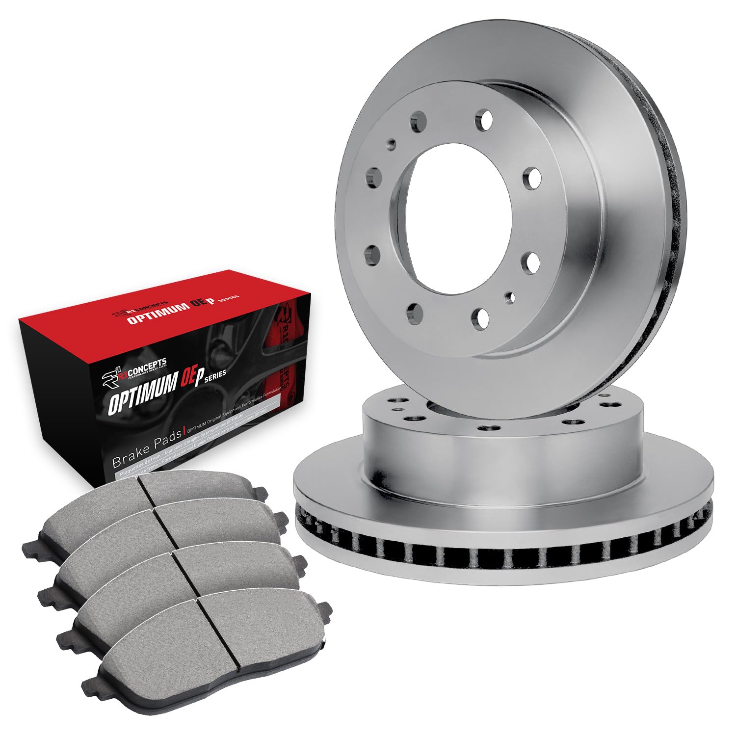 R1 Concepts Disc Brake Rotor Set with Optimum Oe Pads WFUN1-40306
