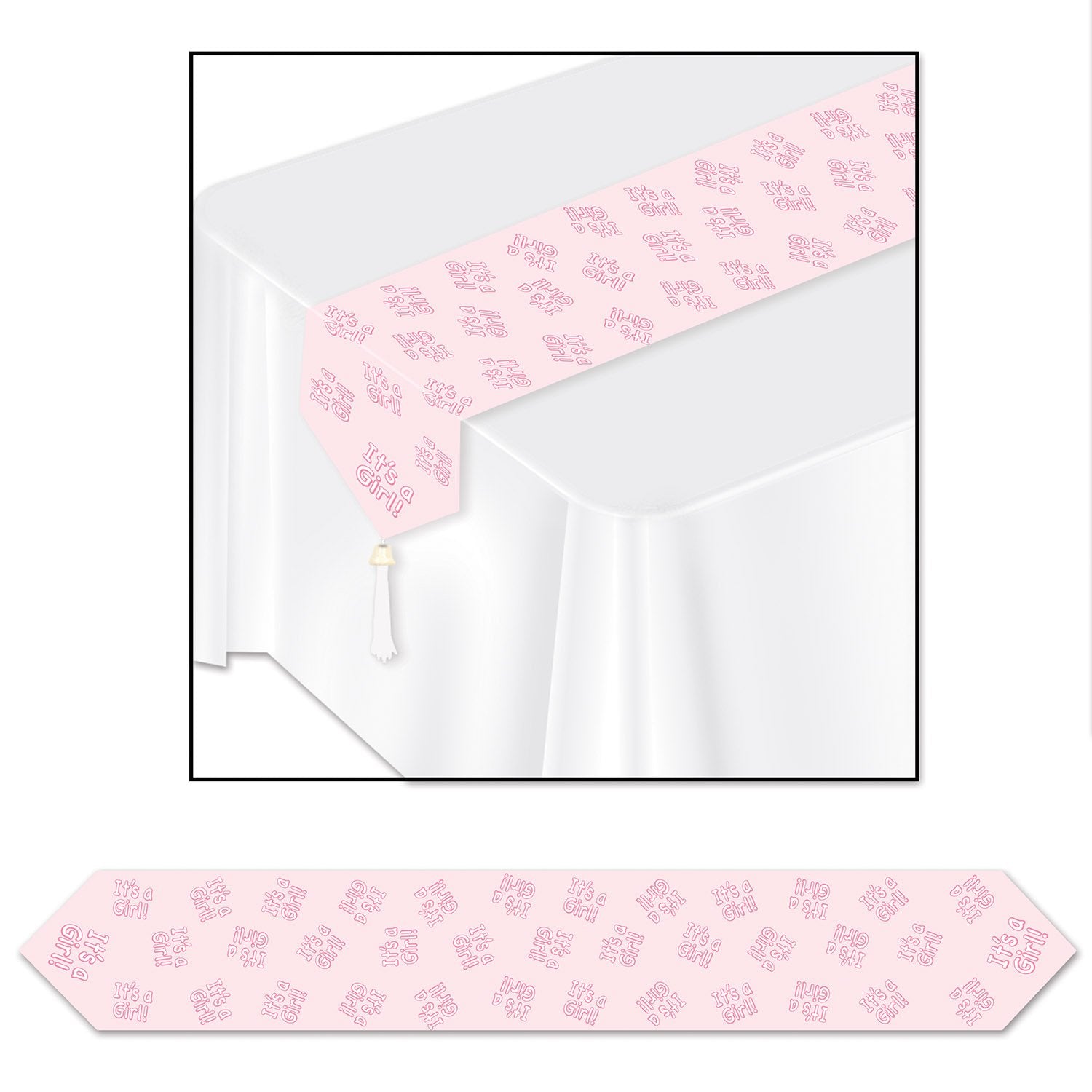 Printed Its A Girl! Table Runner