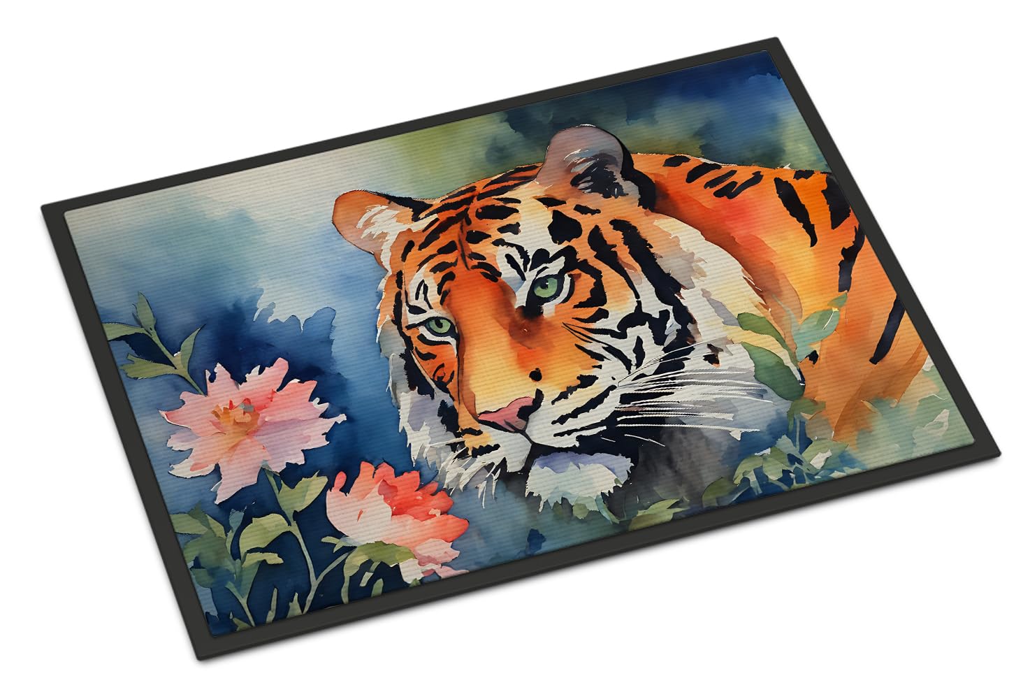 Carolines Treasures DAC2993MAT Tiger Doormat Front Door Mat Indoor Outdoor Rugs for Entryway, Non Slip Washable Low Pile, 18H X 27W