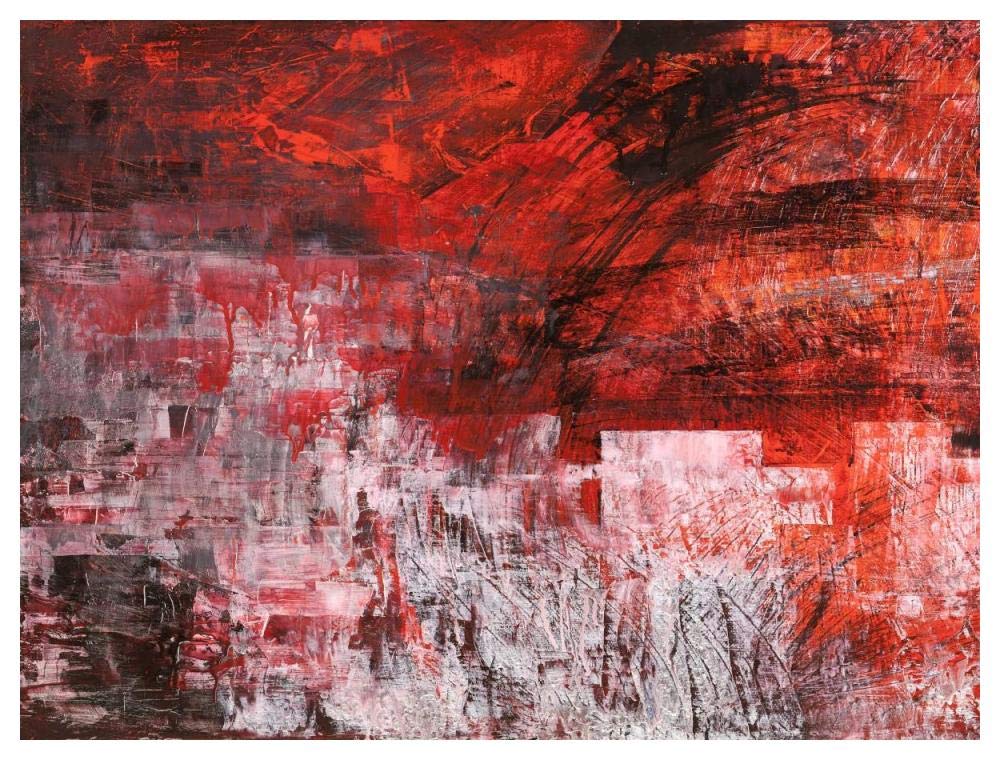 Rosso tramonto-Paper Art-50x38”
