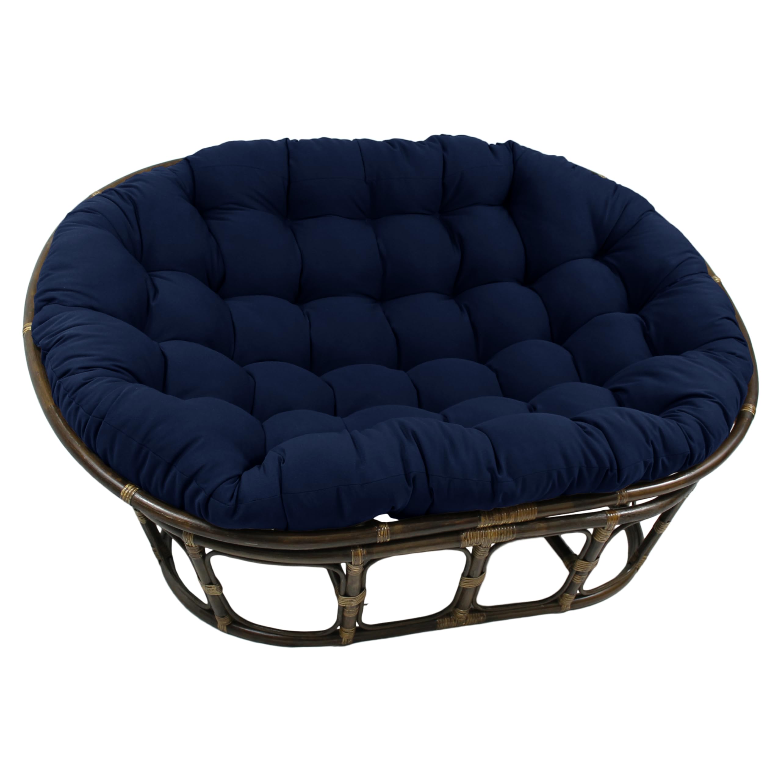 78-inch by 58-inch Solid Twill Double Papasan Cushion  93304-78-TW-NV