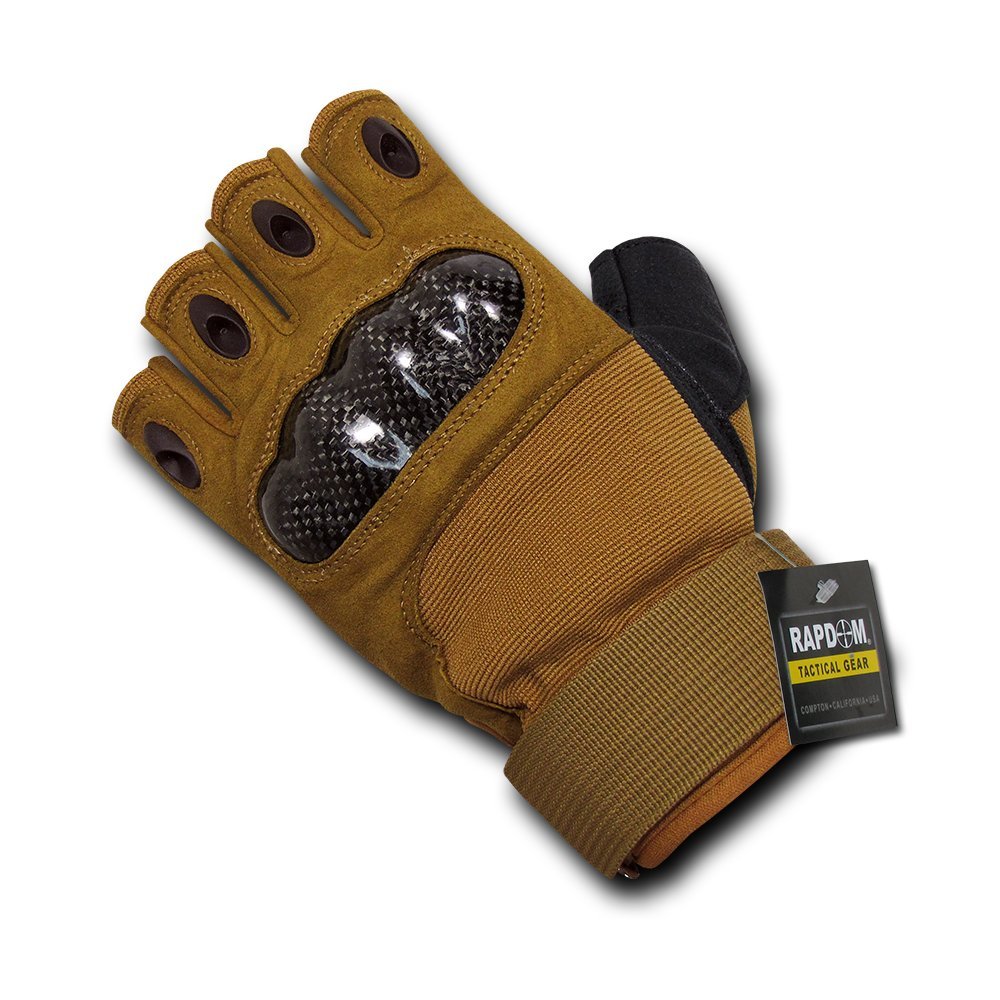 Half Finger Knuckle Glove, Coyote, XS