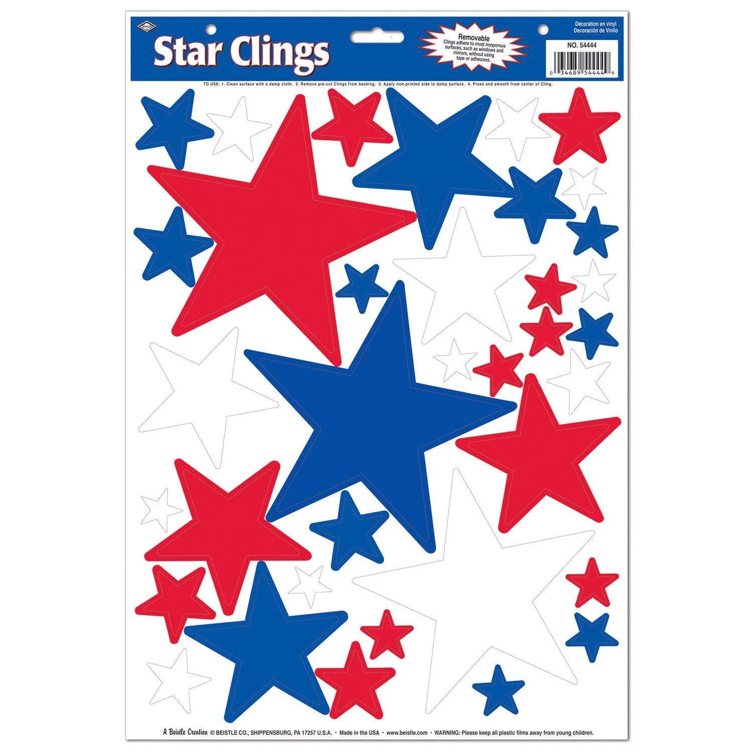 Star Clings (Pack of 12)