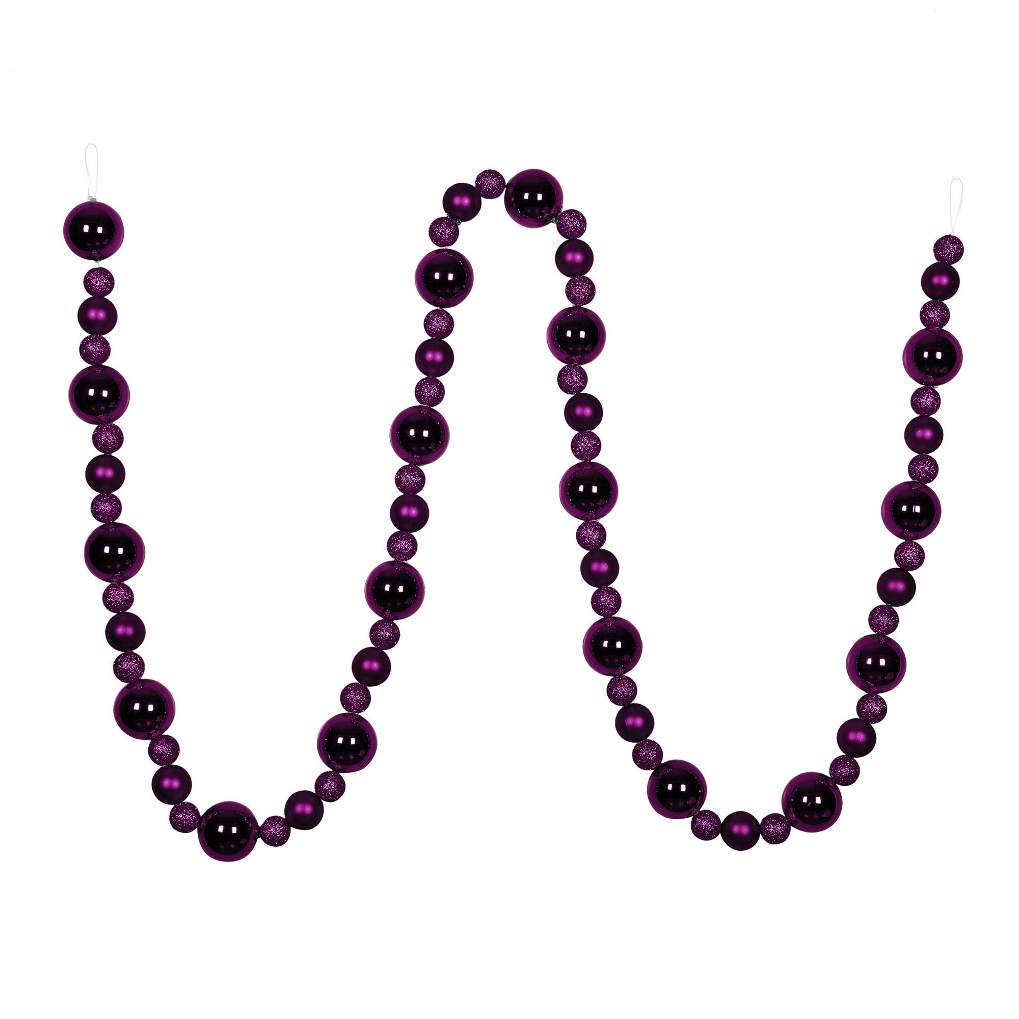 Casafoyer 9' Plum Assorted Ball Garland - (Pack Of 2)