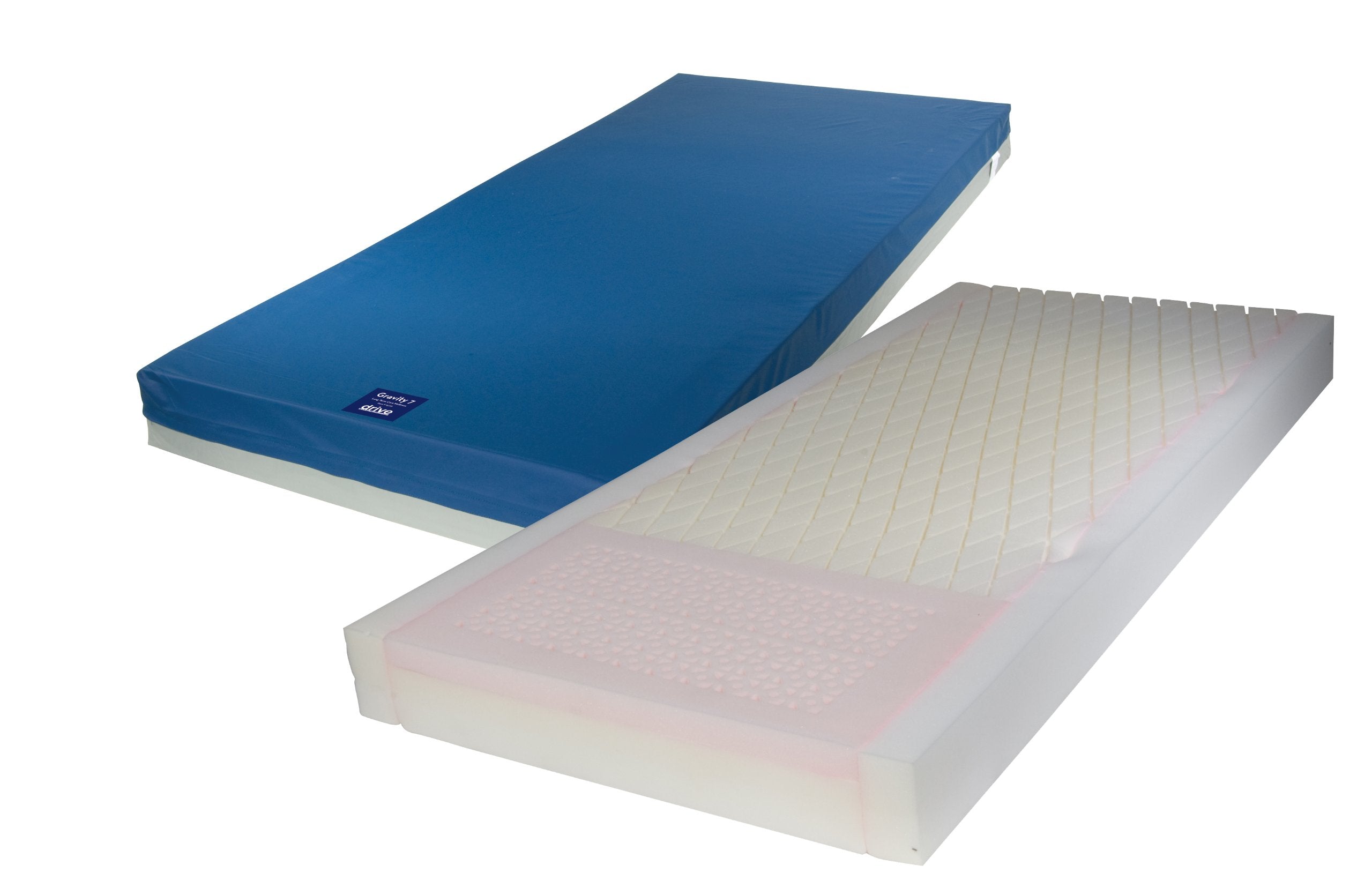 Drive Medical 15784 Gravity 7 Long Term Care Pressure Redistribution Mattress, Blue