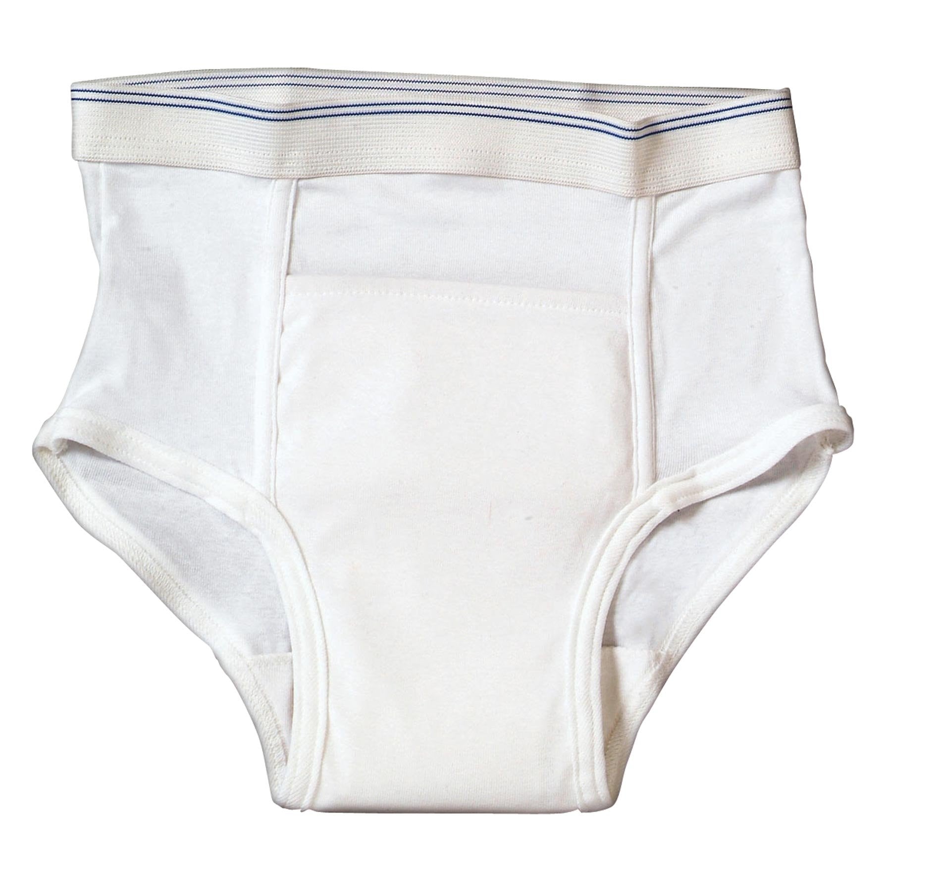 Mens Reusable Incontinence Brief 6oz  - Size -Large 38-40