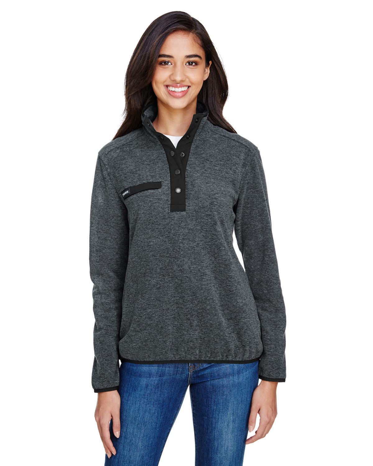 DRI DUCK Womens Aspen Mountain Fleece Pullover - Charcoal, S