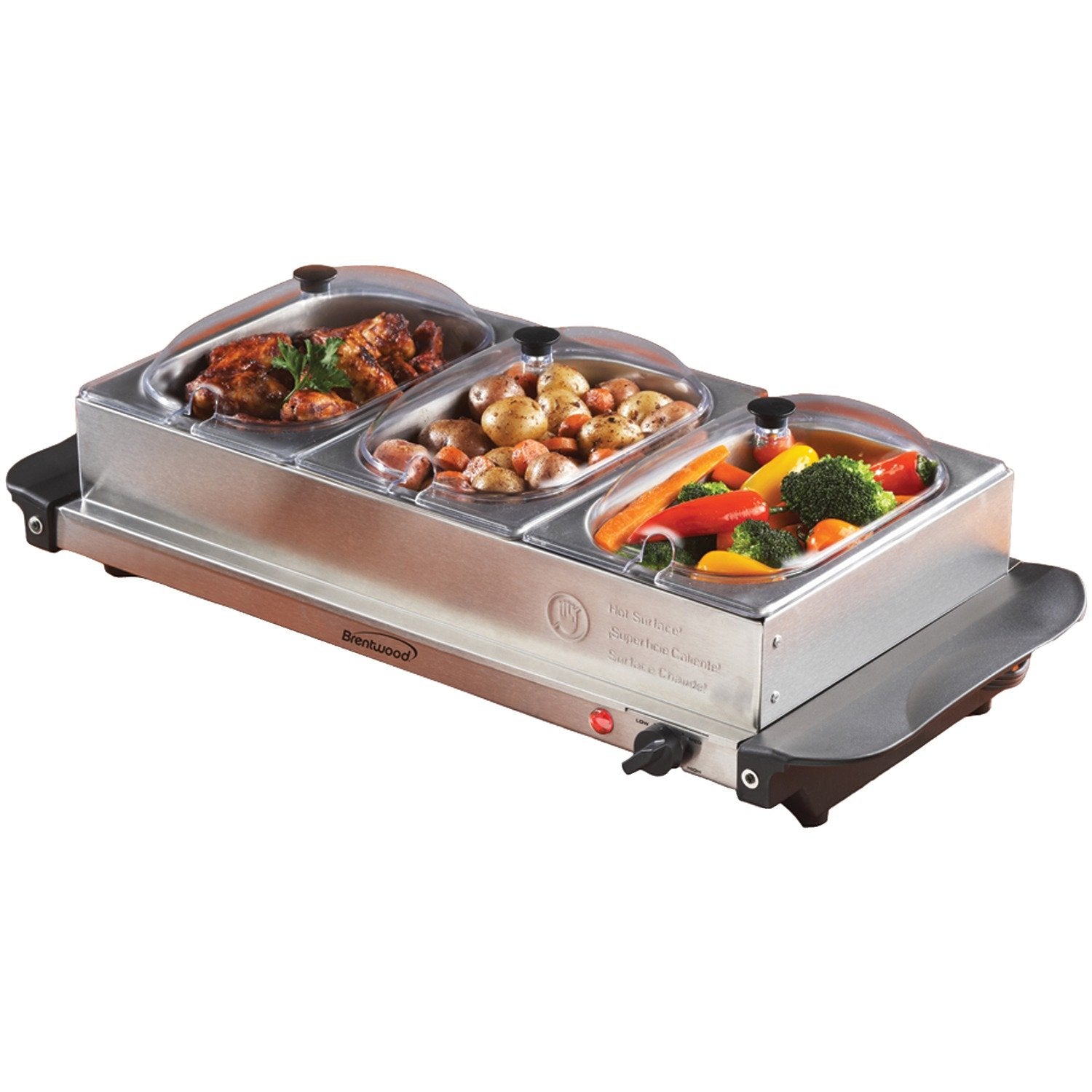 TRPL BUFFET SRVR W/TRAY