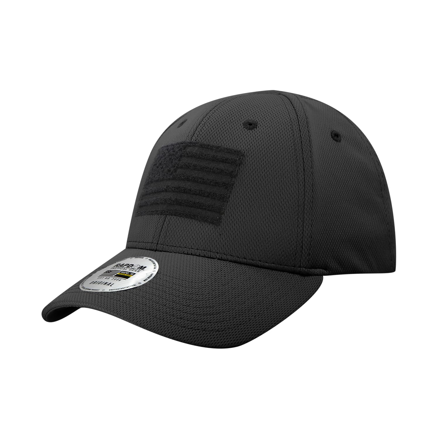 Embossed Patch Flex Cap, USA, Black