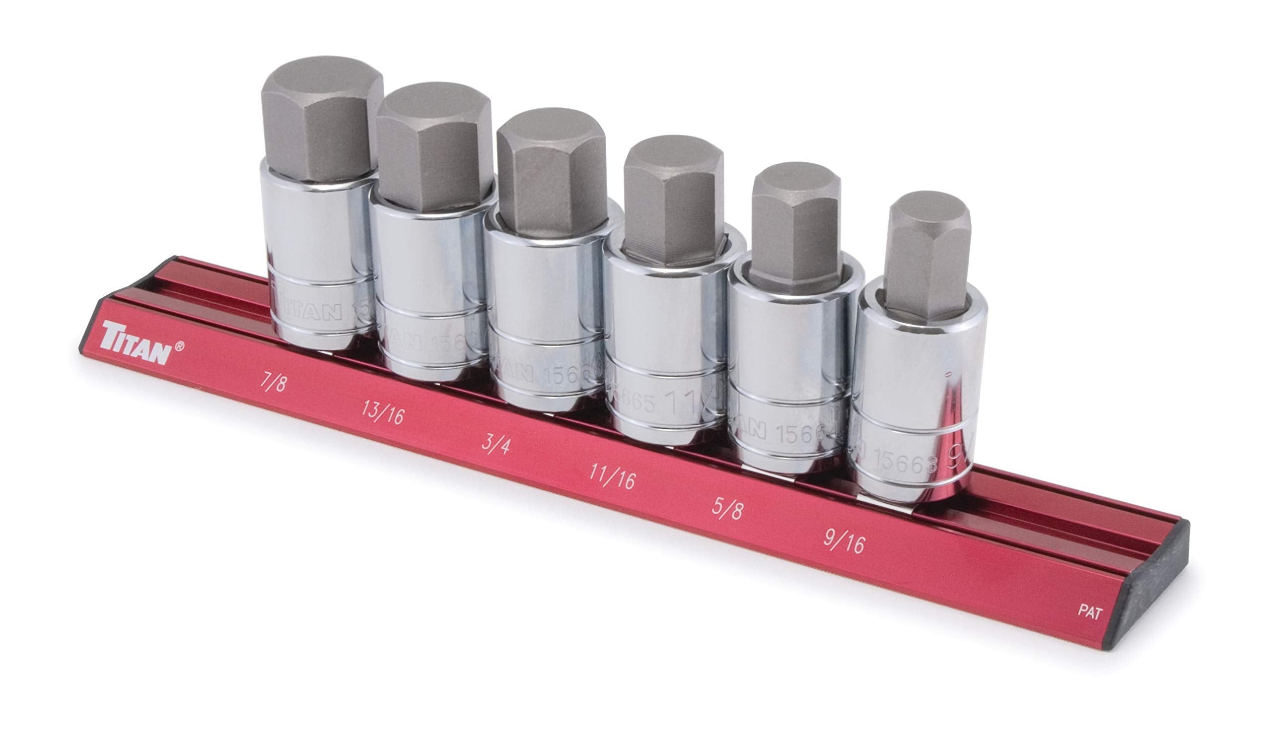 6PC LARGE SAE HEX SCKT BIT SET